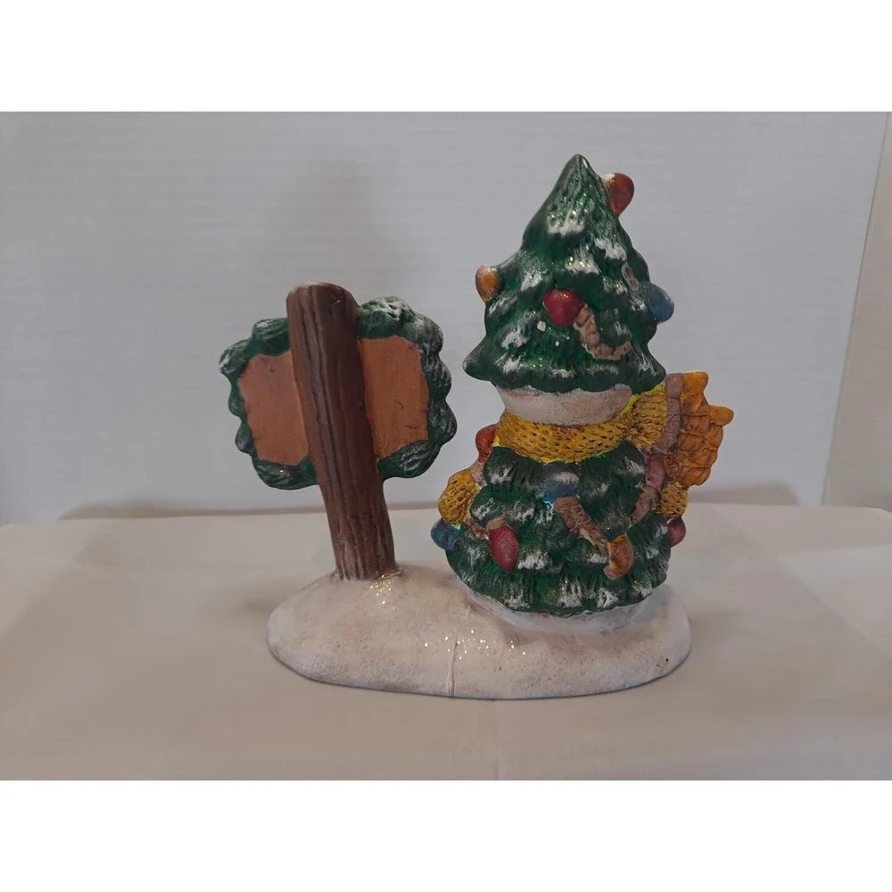 Hand Painted Snowman As A Christmas‎ Tree O Christmas Tree Ceramic Figure